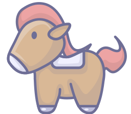 Cartoon horse icon
