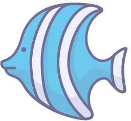 Cartoon fish icon