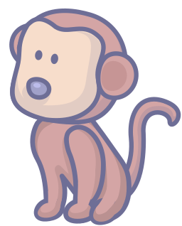 kreskówka małpa ikona