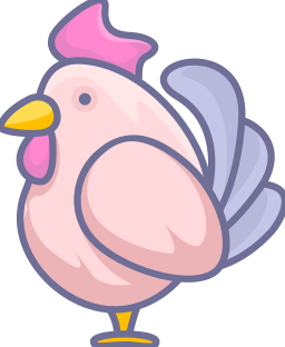 Cartoon chicken icon