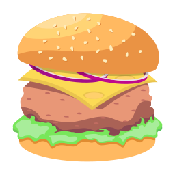 hambúrguer de carne bovina Ícone