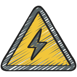 Electricity hazard icon