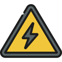 peligro de electricidad icono