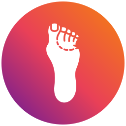 Loss of colour in toes icon