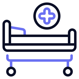 Медицинская кровать иконка
