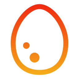 huevo pintado icono