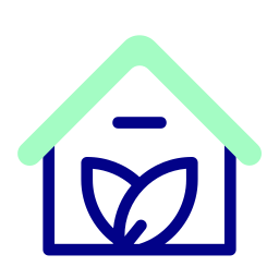 Green house icon