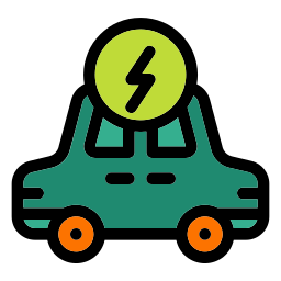Зарядка электромобиля иконка