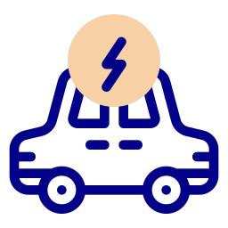 Electric car charging icon
