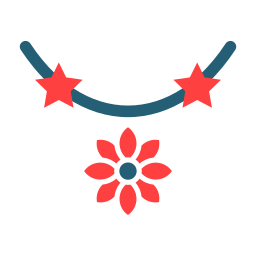 Flower necklace icon