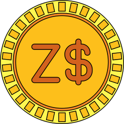 moeda do dólar do zimbábue Ícone