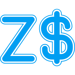 moneta dolar zimbabwe ikona