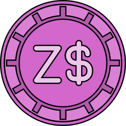 Zimbabwe dollar coin icon