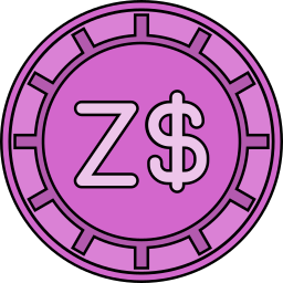moneta del dollaro dello zimbabwe icona