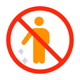 proibido jogar lixo Ícone
