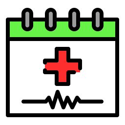 Red cross day icon