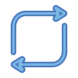 seta de loop Ícone