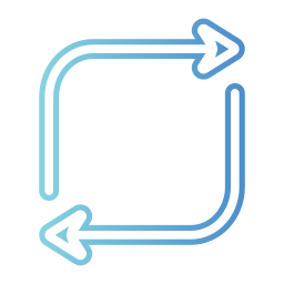 seta de loop Ícone