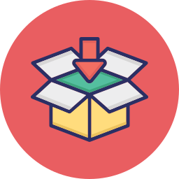 caja de entrega icono