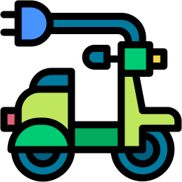 Electric scooter icon