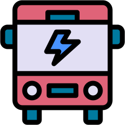 autobús eléctrico icono