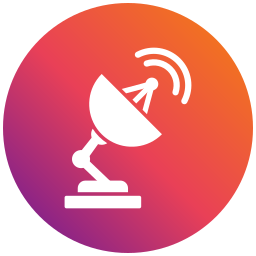 Parabolic antenna icon