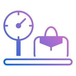 Luggage scale icon