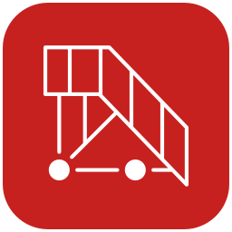 Airplane stairs icon