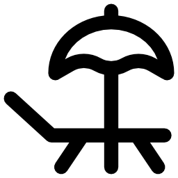 Sun umbrella icon