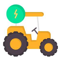 Electric tractor icon