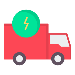 elektrische vrachtwagen icoon