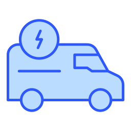furgoneta eléctrica icono