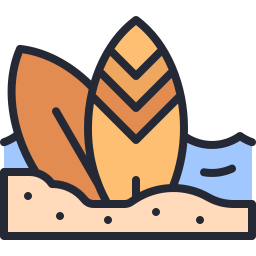 Surfing board icon