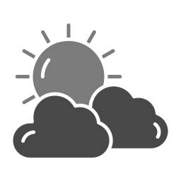 Clouds and sun icon