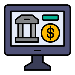 acesso a operações bancárias via internet Ícone