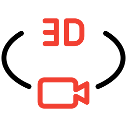 vídeo 3d icono
