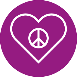 vrede en liefde icoon