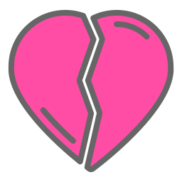 Broken heart icon