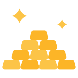 sztabki złota ikona