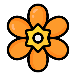 fresia naranja icono