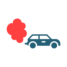Car pollution icon
