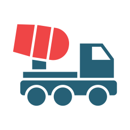 Concrete mixer truck icon