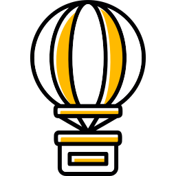 Hot air balloon icon