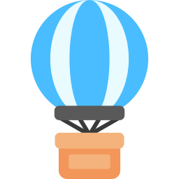 Hot air balloon icon