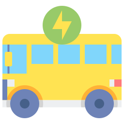 Electric bus icon