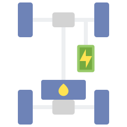 hybride auto icoon