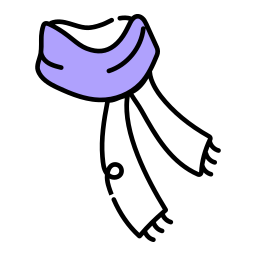 zimowy szalik ikona