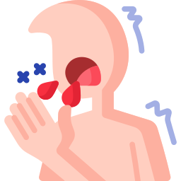 Blood cough icon