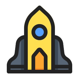 cohete de lanzamiento icono