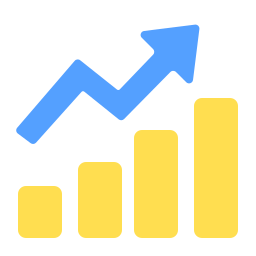 graphique de croissance Icône